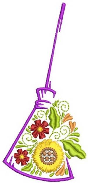 Picture of Floral Broom Machine Embroidery Design