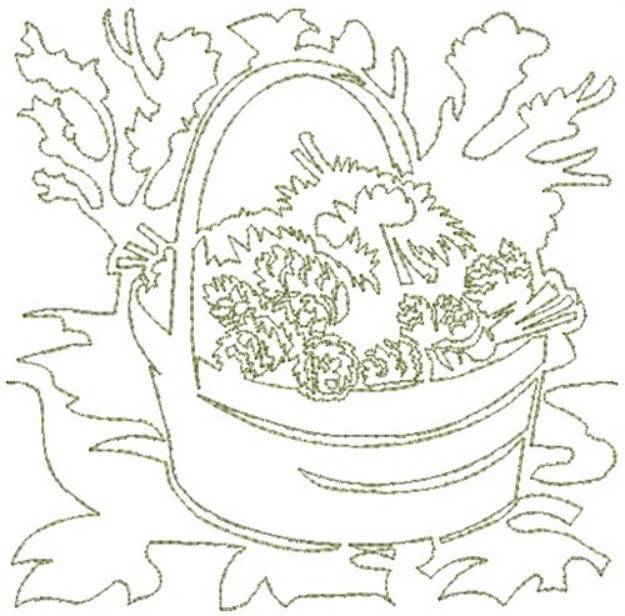 Picture of Harvest Basket Machine Embroidery Design