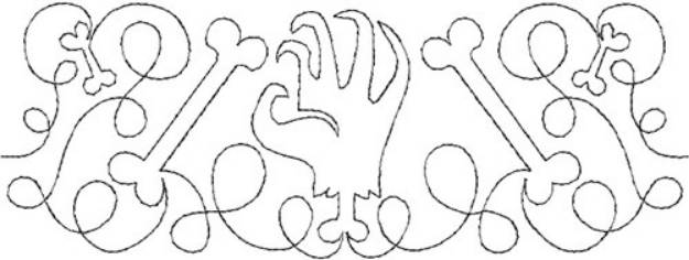 Picture of Hand 'n Bones  Machine Embroidery Design