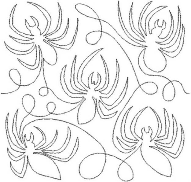 Picture of Free Motion Spiders Machine Embroidery Design