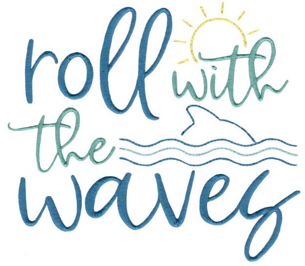 Picture of Roll with the Waves Machine Embroidery Design