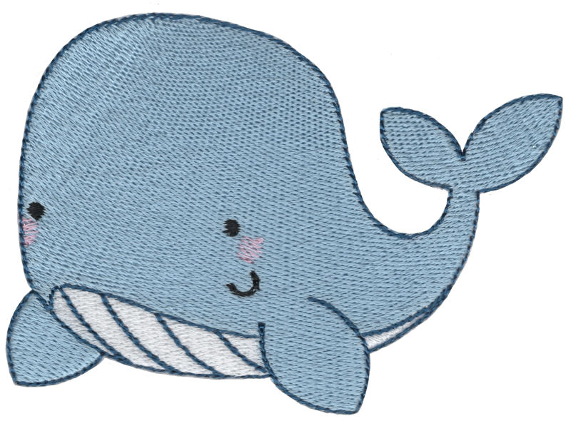 Whale Machine Embroidery Design
