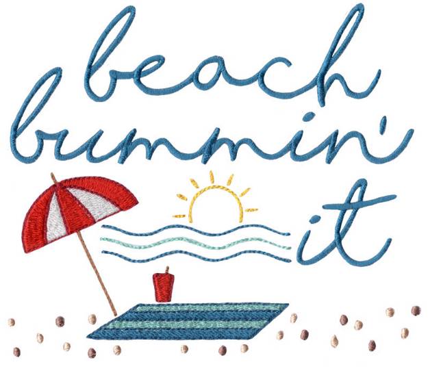 Picture of Beach Bummin it Machine Embroidery Design