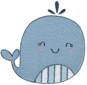 Picture of Cute Whale Machine Embroidery Design