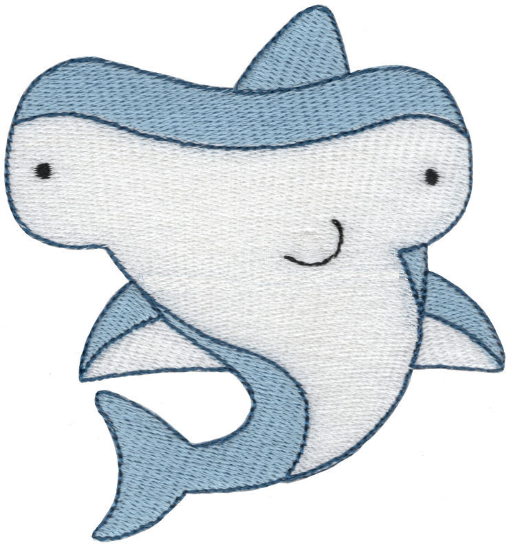 Hammerhead Shark Machine Embroidery Design
