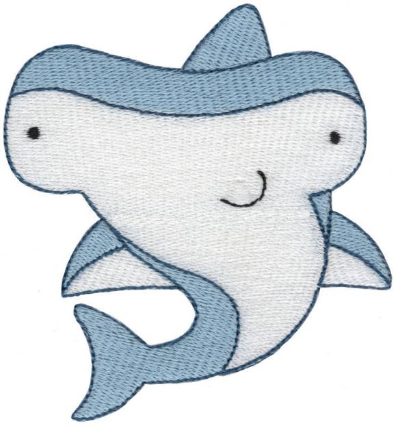 Picture of Hammerhead Shark Machine Embroidery Design