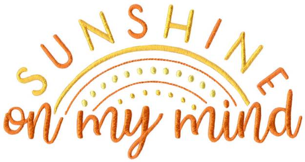 Picture of Sunshine on my mind Machine Embroidery Design