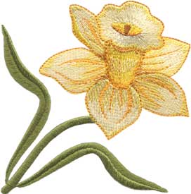 Daffodil Filled - Single Machine Embroidery Design