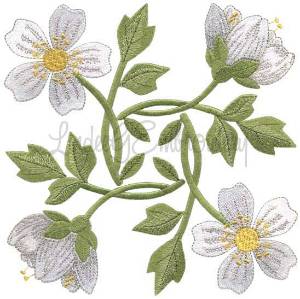 Picture of Hawthorn Filled - Full-size Machine Embroidery Design