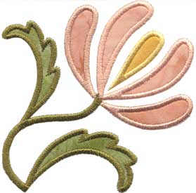 Chrysanthemum Applique - Single Machine Embroidery Design