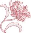 Picture of Chrysanthemum Redwork - Single Machine Embroidery Design