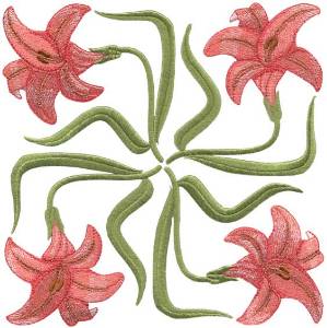 Picture of Lily Filled - Full-size Machine Embroidery Design