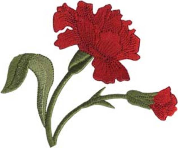 Picture of Carnation Filled - Single Machine Embroidery Design
