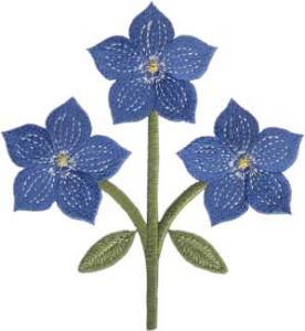 Picture of Larkspur Filled - Single Machine Embroidery Design