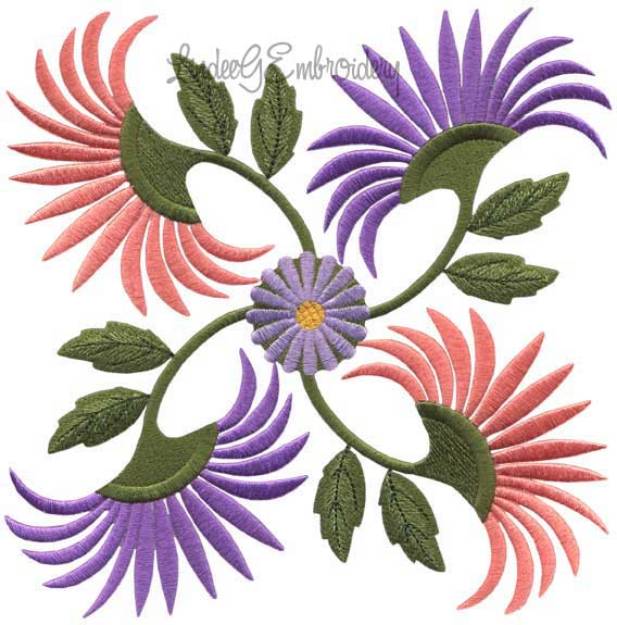 Picture of Aster Filled - Full-size Machine Embroidery Design