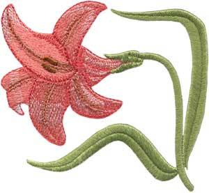Picture of Lily Filled - Single Machine Embroidery Design