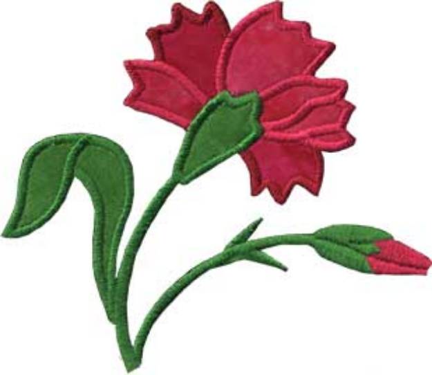 Picture of Carnation Applique - Single Machine Embroidery Design