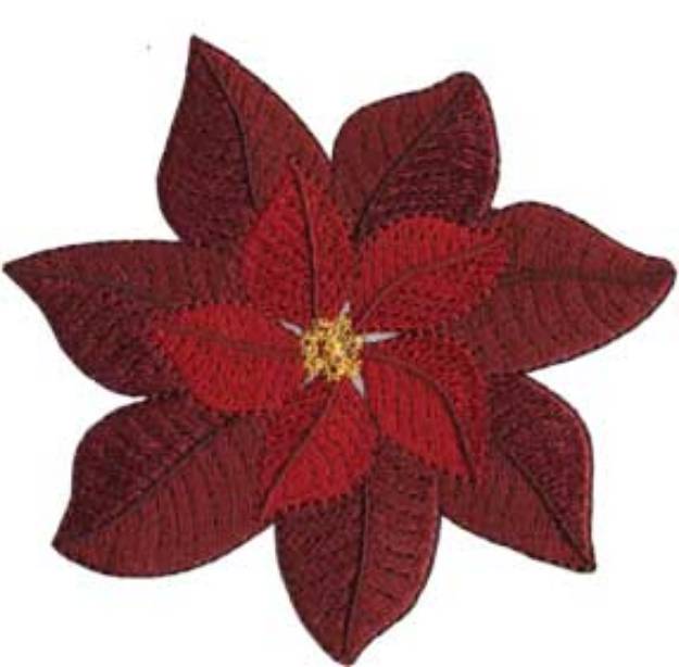 Picture of Poinsettia Filled - Single Machine Embroidery Design