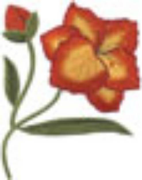 Picture of Gladiolus Filled - Single Machine Embroidery Design