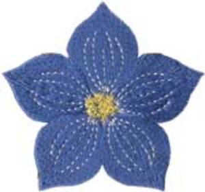 Picture of Larkspur Filled Center - Single Machine Embroidery Design