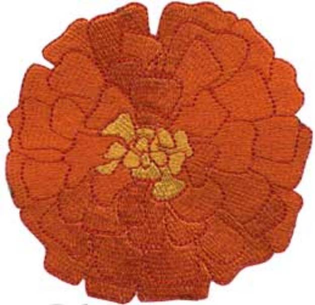 Picture of Marigold Filled Center - Single Machine Embroidery Design