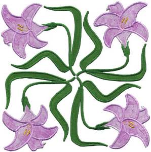 Picture of Lily Applique - Full-size Machine Embroidery Design