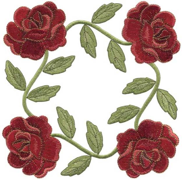 Picture of Rose Filled - Full-size Machine Embroidery Design