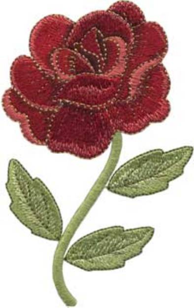 Picture of Rose Filled - Single Machine Embroidery Design
