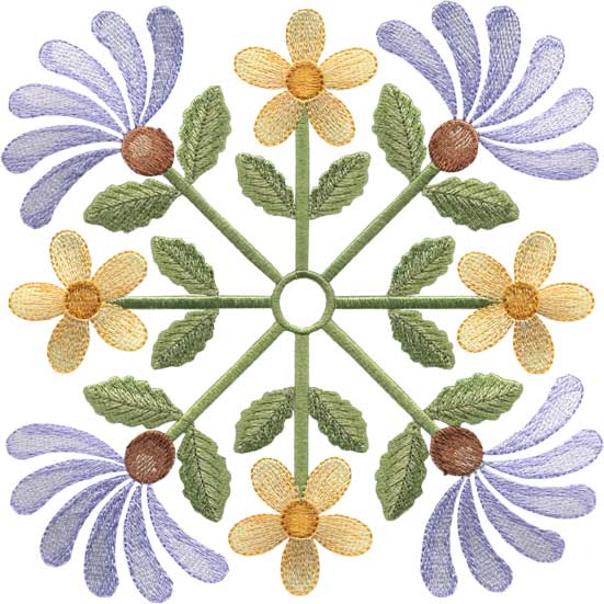 Daisy Filled - Full-size Machine Embroidery Design