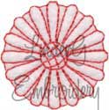 Aster center Redwork - Single Machine Embroidery Design