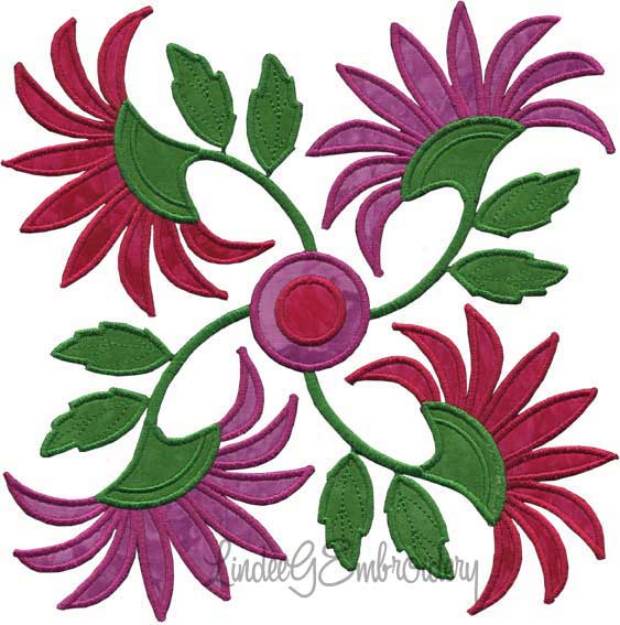 Picture of Aster Applique - Full-size Machine Embroidery Design
