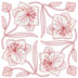 Gladiolus Redwork - Full-size Machine Embroidery Design