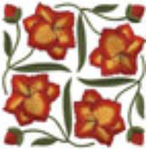 Picture of Gladiolus Filled - Full-size Machine Embroidery Design