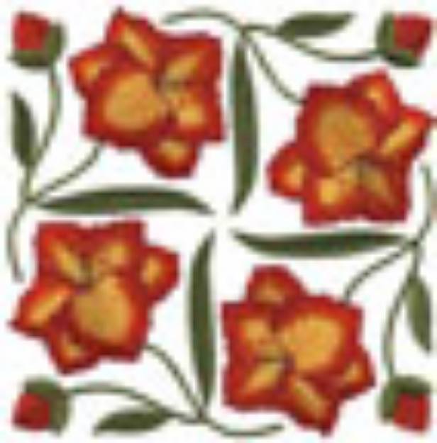 Picture of Gladiolus Filled - Full-size Machine Embroidery Design