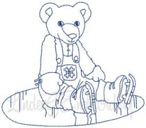 Picture of Ice Skater Bear Machine Embroidery Design