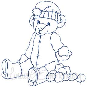Snowball Bear Machine Embroidery Design