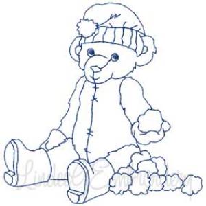 Picture of Snowball Bear Machine Embroidery Design