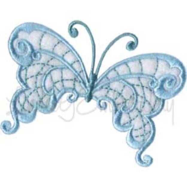 Picture of Winged Jewels Butterfly 6 Machine Embroidery Design