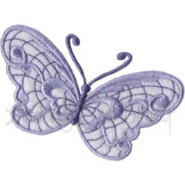 Picture of Winged Jewels Butterfly 8 Machine Embroidery Design