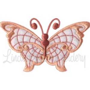 Picture of Winged Jewels Butterfly 9 Machine Embroidery Design