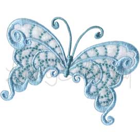 Winged Jewels Butterfly 6 Machine Embroidery Design