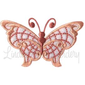Winged Jewels Butterfly 9 Machine Embroidery Design