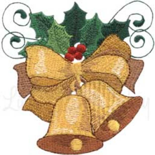 Picture of Bells and Bow Machine Embroidery Design