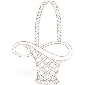 Picture of Tall Basket - Bean st. Machine Embroidery Design
