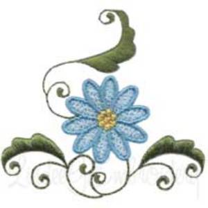 Picture of Fanciful Daisy Machine Embroidery Design