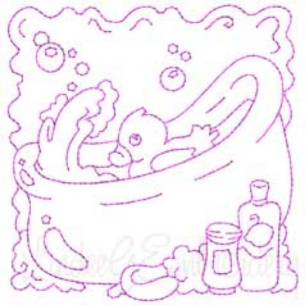 Picture of Bath Time Machine Embroidery Design
