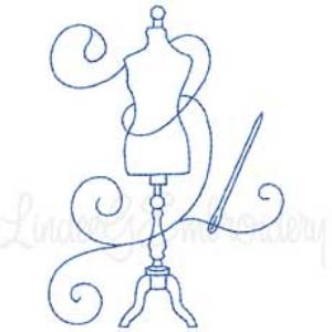 Picture of Dress Form Machine Embroidery Design
