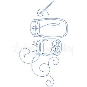 Picture of Button Jars Machine Embroidery Design