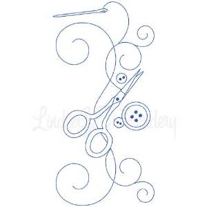 Picture of Scissors Machine Embroidery Design