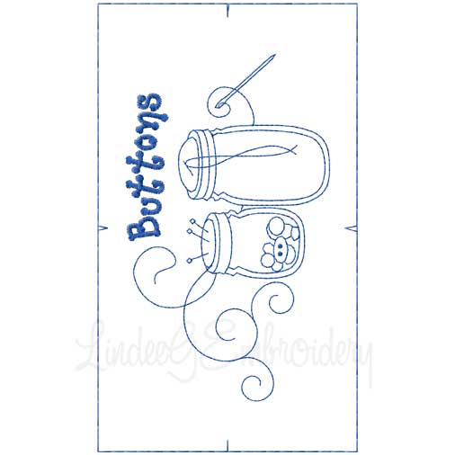 Button Jar Cover Machine Embroidery Design